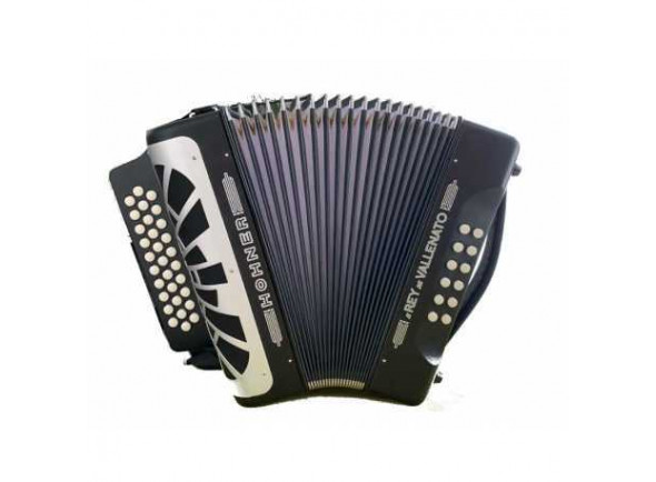 Hohner EL REY DEL VALLENATO GCF PRETO GRELHA DE PRATA Hohner EL REY DEL VALLENATO GCF PRETO GRELHA DE PRATA